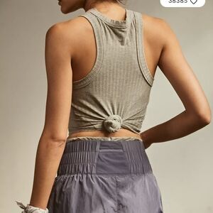 Free People Movement Charcoal Athletic High-Waisted Shorts